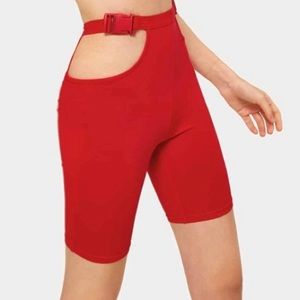 SALE 30% OFF 🍓 red push buckle biker shorts 🍓